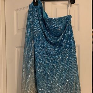 Tony Bowls Size 8 One Shoulder Opening Number Dress